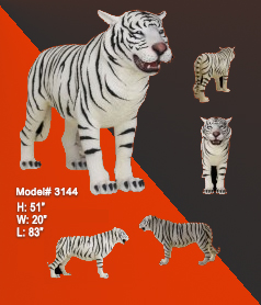 White Tiger Standing - Click Image to Close
